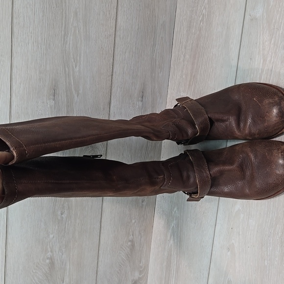 UGG Australia 3184 Women Brown Tall Boots Leather Riding Shoes Sz 7 - Picture 4 of 14